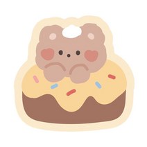 사랑스러운 지역 깔개 현관 매트 폴리 에스터 부드러운 고무 백업 를위한 미끄럼 방지 침대 옆 깔개 소녀, 폴리에스터, 케이크 우르수스