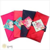 목단자수 매화단 예단보 - 예단용(예단서식지) 봉채용(봉채서식지), 예단보 색상:산호색|용도 선택:봉채용(신랑), 단품
