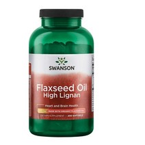 스완슨 Swanson Flaxseed Oil High Lignan 플랙씨드 오일 하이리그난 아마씨유 200캡슐 1개, 1