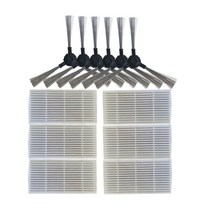 Kitfort Kt-516 kt516 kt 로봇 식 진공 청소기 부품 액세서리 교체 용 Hepa 필터 및 사이드 브러시 걸레 천, 04 6 hepa 6 side brush