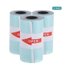 팩스용지 3 롤 인쇄 스티커 용지 57x30mm 미니 포켓 포토 프린터용 감열 접착 인화지 Paperang 영수증