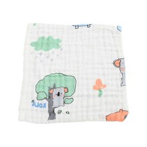 베이비 모슬린 사각형 유기농 면화 부드러운 피부 친화적 인 재사용 가능한 유아 페이스 타월, 하나