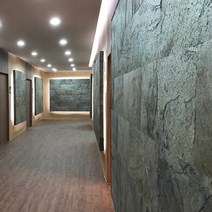 스톤베니어 휘는돌 아트월 셀프아트월 스타일월 대리석 카페인테리어 사무실입구인테리어, Jeera Green