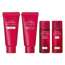 일본직발송 6. 아쿠아 레이블 (AQUALABEL) 아쿠아 라벨 모이스처 키트 크리미 오일 클렌징 20G + 밀키 무, One Size, One Color