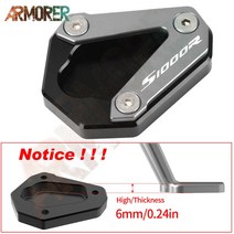 오토바이 부품오토바이 사이드 스탠드 확대 킥 플레이트 패드 BMW S 1000R R 2021, 08 S1000R Titanium