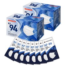 KF94 국내산필터 부직포사용 황사방역마스크 (개별포장) 블랙마스크/화이트마스크 50매/100매, KF94 흰색 50매+흰색 50매