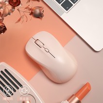 무선마우스 유선 무음 마우스 귀여운 여자 노트북 USB 오피스 캐주얼 미니 무소음마우스, 핑크, 무선