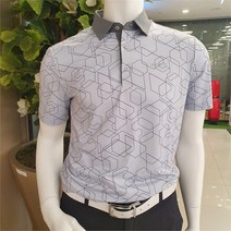 [슈페리어] 이월상품 세일~~!! 부드러운 터치감 1도 도형패턴 프린트가 멋스러운 골프티셔츠 S0Z1234 인천논현, 95, 그레이