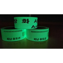 비상대피 피난유도선 축광테이프 방화셔터내려오는곳5cm x 10m, 방화셔터내려오는곳, 방화셔터내려오는곳