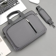 Boknight슬림휴대용노트북 가방 방수 및 충격 방지 어깨끈 노트북파우치, 짙은 회색15.6인치