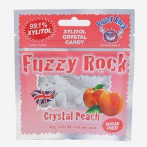 Fuzzy Rocks 퍼지락 크리스탈 자일리톨 캔디 피치 40gX4개, 40g, 4개