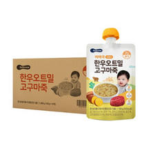 베베쿡 한우 오트밀 고구마죽 실온이유식 중기 100g, 한우 + 오트밀 + 고구마 혼합맛, 10개