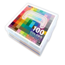 종이나라 단면 색종이 100종 x 5p + 플라스틱 케이스, 100색, 3세트