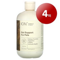리암마켓 ION Intelligence of Nature 강아지 고양이용 소화 면역 관리 보충제 거트 서포트 포 펫 437ml 1팩, 4팩