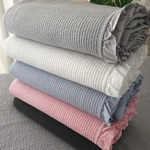 두에 60수 천연염색 피그먼트 줄누비이불 싱글/퀸, 화이트