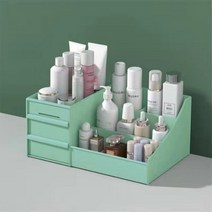 1pc대용량 화장품 보관 상자 메이크업 서랍 주최자 보석 매니큐어 메이크업 컨테이너 데스크탑 잡화 보관 상자|메이크업 주최자|, 라이트 그레이, 26x16x12cm