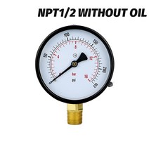 디지털 압력계 차압계 연료 공기 유압 테스터용 압력 게이지 스레드 링크 Zg1/2 1 1.6 2.5 4 6 600ba, 03 03_11 0-100bar