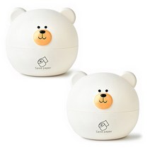 스토리빙 곰돌이 두루마리 휴지케이스, 화이트 2p
