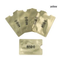 rfid nfc 복사기 태그 리더기 스티커 도어락 휴대용 카드 RFID 방지 스마트 지갑 차단 리더 잠금 은행 카드, 09 Yellow