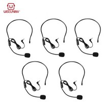 UEELR 마이크 3.5mm 휴대용 헤드 경량 콘덴서 핸즈프리 교사 교육 가이드 용 라우드 스피커, 03 5pcs