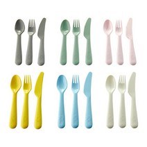 이케아 IKEA 식기도구 18P 파스텔색상 폴리프로필렌, 이미지참조, 이미지참조