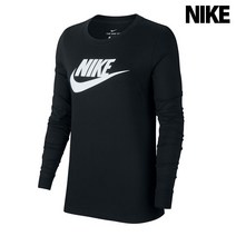 NIKE [나이키] 여성용 NSW 에센셜 아이콘 퓨추라 맨투맨 BV6171-010 티셔츠