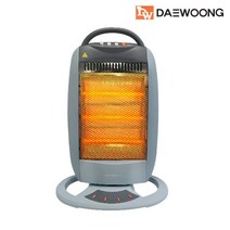 대웅모닝컴 3단 석영관 히터 3단조절 좌우회전 이동형 전기히터 온풍기, DWH-RF608KP