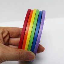 무지개색 종이 마스킹테이프 - 5mm(0.5cm) /10mm(1cm), 750B 블루 : 5mm X40M