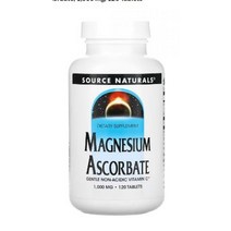 소스내추럴 마그네슘 아스코르브산 1000mg 120 태블릿 비타민 C 시트러스 셀룰로스 스테아르산 아라비아검 이산화규소 스트레이트