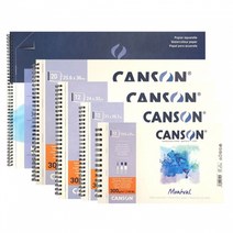 [캔손] 몽발 수채 스프링패드 300g 5절 15매 [31x41cm]