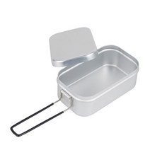 캠핑 도시락 냄비 반합 양은 접이식 군용 사각 휴대용, 1-캠핑반합-800ml