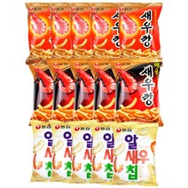 농심인기과자 알새우칩 68g 5개+새우깡 90g 5개+매운새우깡 90g 5개 총 15봉 새우과자 새우과자모음