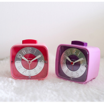저소음 인테리어 미니 탁상시계 led시계, 핑크