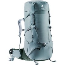 도이터 에어컨택트 코어 SL 60+10L 백팩 - 여성용 등산가방 배낭, DTRL1AV Shale/Ivy, One Size