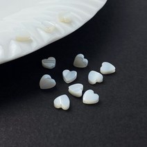 [DB4-015] 통과형 자개 하트 펜던트 (10개) 팔찌 마스트스트랩 만들기 DIY 재료