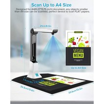 북스캔 휴대용 문서 스캐너 A4 10 메가 픽셀 도서 카메라 용지 파일 고화질 escaner Documentos A3