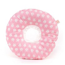 꼬랑댕이 고양이 반려묘 도넛 중성화 베게 쿠션 넥카라 핑크토끼, 1개, 60g