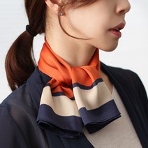 미디엄템포 여성용 사각 실크로직 쁘띠스카프