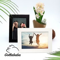 IKEA 액자 탁상액자 사진액자, 팬시클리어액자 화이트