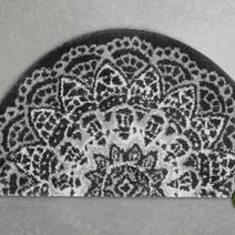 국산 얇은반달면러그 매트 반원형카펫 물세탁가능한 패브릭