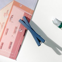 여성 헤어핀 옆머리 엑스자 더블 크로스 머리핀 블루