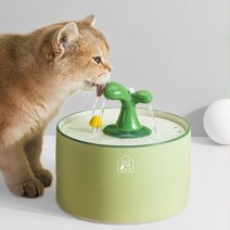 강아지 고양이 급수기 음수대 세라믹 새싹 정수기 필터 모터 펌프 1.5L
