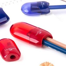 Faber Castell 연필깍이 미니 샤프너 싱글홀 더블홀, 블랙 더블홀 UK00430