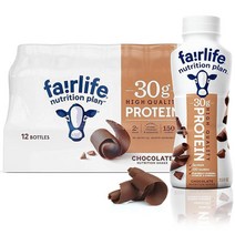 Fairlife Nutrition 단백 쉐이크 12개 팩 30g 저설탕 락토스 프리 바닐라 초콜릿 솔티드 캐러멜 딸기 맛 30ml(11.5온스) (KozyHome ) (CozyHo