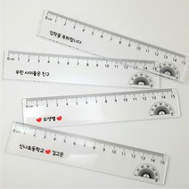 투명 네임 15Cm 자 투명자 문구 각인 이름 인쇄 선물 소량 주문제작 신학기준비 스티커 네임자