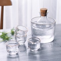 고량주 사케 도쿠리 유리 술병 워머 잔 주전자 세트, AB셋트