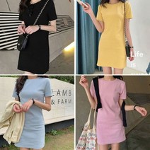 카라원피스 여성 미니원피스 무지 하객원피스 반팔 스커트 기본 깔끔한 슬림