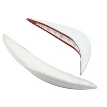 자동차 외곽부품2pc 자동 차 정면 후방 범퍼 코너 가드 덮개 지구 반대로-찰상 보호자, 01 WHITE