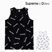 슈프림 정품 오버핏 나시 슈프림모노그램 남녀공용 나시티셔츠