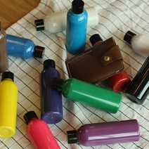[공방공구] 가죽공예 엣지코트 엣지페인트 기리메 약물 단면마감제 50ml 100ml, 옐로우